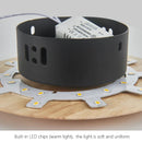 GobekUsa Eclipse Wooden Wall Lamp: Modern Nordic Round LED Design for Bedroom and Aisle