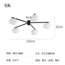 GobekUsa Black/Gold Lustre Copper Ceiling LED Modern Light Fixture for Living Room/Kitchen/Balcony