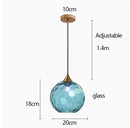 Nordic Ripple Glass Longline Pendant Light
