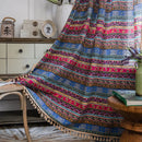 GobekUsa Bohemian Retro Ethnic Cotton Linen Curtain