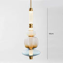 GobekUsa Luna Glass Tube Chandelier for Kitchen Dining Staircase LED Pendant Lamp