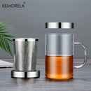 GobekUsa 477ML Glass Tea Infuser Mug | Borosilicate Glass with Stainless Steel Infuser