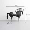 GobekUsa Abstract Horse Metal Sculpture Decorative Figurine - Home Decoration Accessory