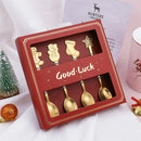 GobekUsa Christmas Coffee Spoons Gift Box - Stainless Steel Festive Cutlery Spoon Set