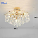 GobekUsa Crystal LED Chandelier Ceiling Lamp Modern Living Room Bedroom Light
