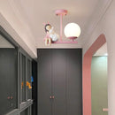 GobekUsa Kids Room Cartoon Eye Protection LED Ceiling Light Fixture