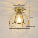GobekUsa Glass Copper LED Ceiling Light - Nordic Home Lighting Fixture