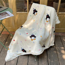GobekUsa Lamb Nap Cartoon Coral Velvet Blanket: Super Soft, Thick, and Cute for Winter