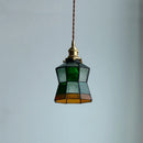 GobekUsa Colorful Glass Tiffany Style LED Pendant Lamp, Modern Hanging Light Fixture