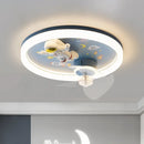 GobekUsa Astronaut Kids Ceiling Fan Light - Modern Minimalist Boy and Girl Room Fixture