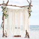GobekUsa Bohemian Macrame Curtain Tapestry for Door/Window/Wall, Wedding Home Decor