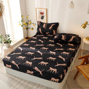 GobekUsa Golden Feather Fitted Sheet Set: 120/150/180Cm + 2 Pillowcases