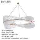 GobekUsa Golden Round Ceiling Chandelier for Bedroom Dining Art Gallery Indoor LED Fixture