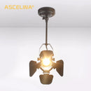GobekUsa Industrial Retro Ceiling Lamp American Loft Style E27 for Home Decor