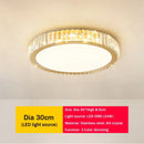 GobekUsa Crystal LED Ceiling Light for Modern Bedroom, Warm Lighting