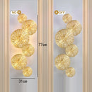 GobekUsa Gold Flower Copper Frame Wall Sconce for Hotel Dining Room Lighting