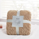 GobekUsa Cozy Jacquard Plush Blanket: Soft Winter Sofa Throw, Office Travel Nap Shawl
