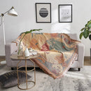 GobekUsa Bohemian Cotton Plaid Sofa Blanket - Anti-Slip Knitted Decorative Home Cover