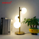 GobekUsa LED Gold Table Lamp with Milk White Glass Lampshade