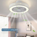 GobekUsa Bedroom LED Ceiling Fan Light with Remote Control - Small, Modern Chandelier