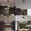 GobekUsa Acrylic Circle Chandelier Pendant Lights - Modern Indoor Lighting Decor for Living Room