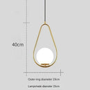 GobekUsa Gold Ring Glass Ball Pendant Light Fixture for Bedroom Living Room.