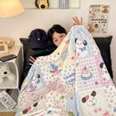GobekUsa Double-Sided Thin Velvet Printed Blanket for Adults - Spring Autumn Bedding & Sofa Decor