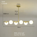 GobekUsa Glass Ball Pendant Chandeliers - Modern LED Hanging Lights for Home Decor