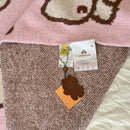 GobekUsa Cute Cartoon Half Flannel Blanket