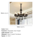 GobekUsa Crystal Pendant Chandelier for Luxurious Living Room, Restaurant, Bedroom & Villa