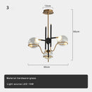 GobekUsa Clear Glass Ball Ceiling Pendant Lights Luxury Nordic Pendant Lamp Black Gold Dimmable