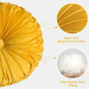 GobekUsa 3D Pumpkin Vehicle Wheel Round Velvet Throw Pillow for Couch Decor