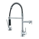 GobekUsa Black Kitchen Faucet Spring Pull Down Sprayer Dual Spout Nozzle Mixer Tap
