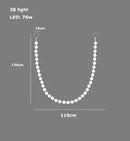 GobekUsa Glass Gold Pendant Light for Living Room Luxury Bubble Necklace
