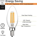 GobekUsa C35 LED Dimmable Glass Edison Bulbs 4W 6W 2700K 6000K Chandelier Lamp 110V 220V