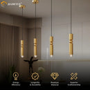 GobekUsa Golden LED Chandelier for Modern Minimalist Living Room, Bedroom, Dining Room