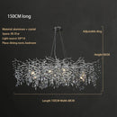 GobekUsa Crystal Chrome Chandelier: Luxury Pendant Lamp for Living Rooms, Villas, and Restaurants