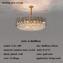 GobekUsa Gold Crystal Chandelier for Living Room Luxury Lighting Fixture