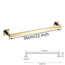 GobekUsa Gold Bathroom Hardware Set: Hook, Towel Rail, Bar, Shelf, Tissue Holder & More