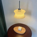 GobekUsa Glass Chandelier: Retro, Post-modern Bedroom & Balcony Lamp, Single-Head Bay Window