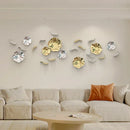 GobekUsa Carp Fish Lotus Leaf Gold Wall Pendant Chinese Bionics Home Decor
