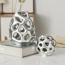 GobekUsa Geometric Golden Hollow Abstract Sphere Sculpture Decor for Home