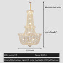GobekUsa Crystal Duplex Chandelier: New Light Luxury Modern Design for Living Room & Hall
