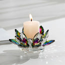 GobekUsa Crystal Lotus Candle Holder Aromatherapy Base Candelabros