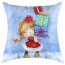 GobekUsa Christmas Pillowcase Deer Santa Tree Bear Print Cushion Cover