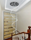 GobekUsa Crystal Staircase Chandelier Light Fixture | Luxury Hotel Villa Bedroom Hanging Lamp