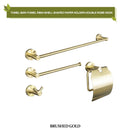 GobekUsa Brushed Gold Bathroom Hardware Set with Stainless Steel Towel Bar & Paper Holder