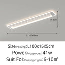 GobekUsa LED Chandelier Lights Remote Dimming Black White Modern Long Living Room Bedroom Hall Lamps