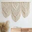 GobekUsa Boho Macrame Tassel Wall Hanging Tapestry with Wooden Stick