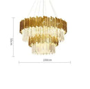 GobekUsa Golden Crystal Ceiling Light for Modern Living Room and Dining Room